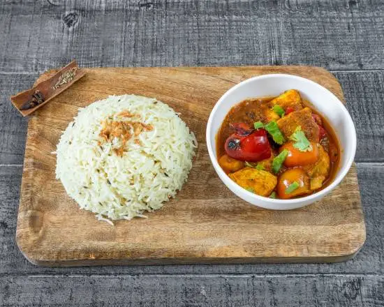 Chicken tikka masala avec riz pilaf (basmati)